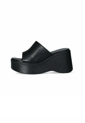Ciabattine con tacco - nero