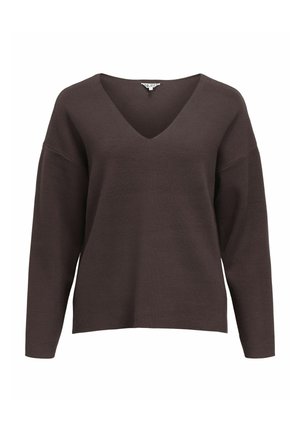 Object, OBJREYNARD V-NECK PULLOVER E AW FAIR 23 - Pullover - seal brown