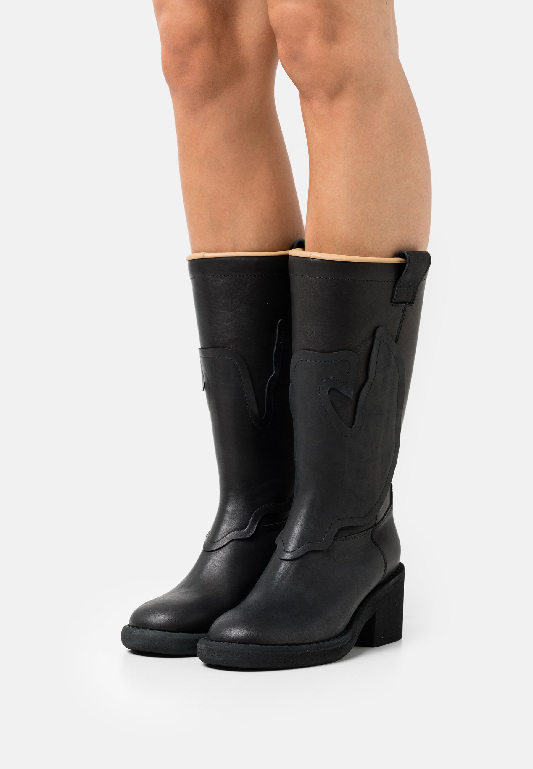 MM6 Maison Margiela STIVALE - Kaubojiški / motociklininko stiliaus batai -  black/juoda - Zalando.lt