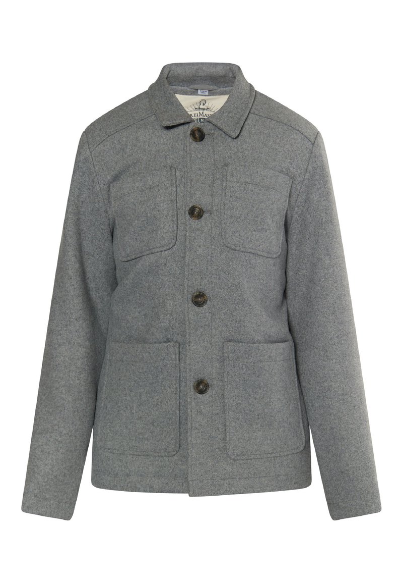 dreimaster Mantel grijs gemêleerd