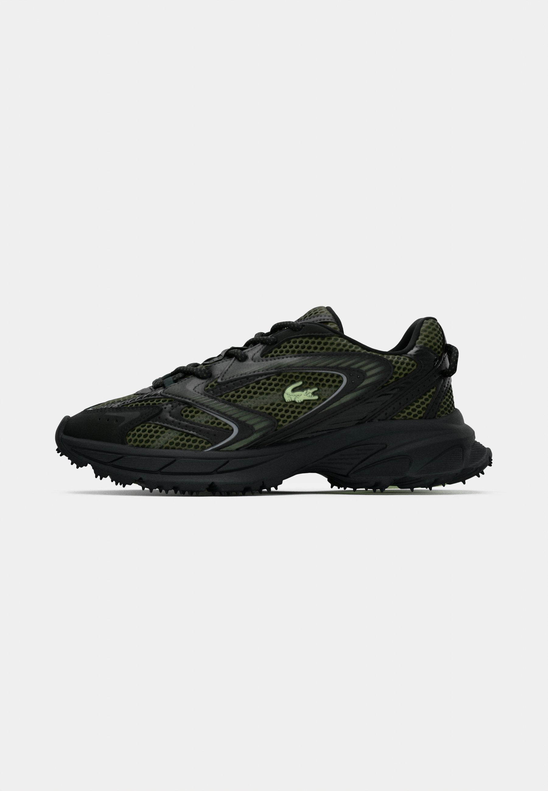Lacoste L003 NEO SHOT 225 - Trainers - khaki/black/khaki - Zalando
