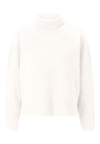 MIT ÜBERSCHNITTENEN SCHULTERN - Strickpullover - pearl white