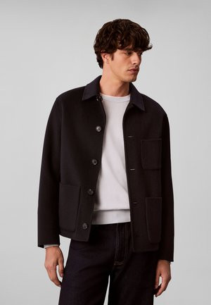 Calvin Klein, REVERSIBLE WOOL BLEND JACKET - Manteau court - dark sapphire