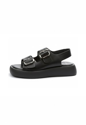 Keddo Sandalen met plateauzool - black