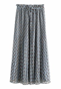 Next REGULAR FIT - PRINTED MIDI - Plisovaná sukně - blue