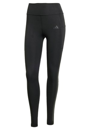 adidas Performance OPTIME 3-STRIPES FULL LENGTH - Tamprės - black