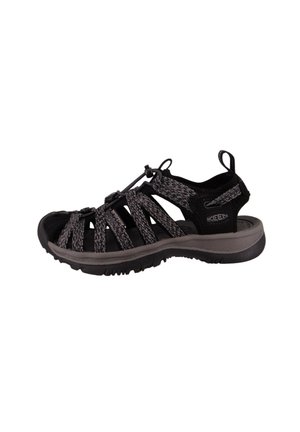 DAMEN TREKKING-SANDALEN SANDALEN WANDERSCHUHE WHISPER 1028815 SCHWARZ  BLACK/STEEL GREY POLYESTER KEEN-FUSHION   EVA - Sandali da trekking - black steel grey