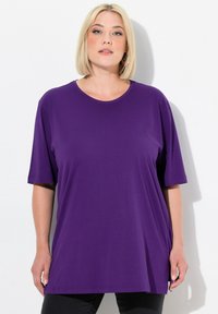 Ulla Popken PLUS SIZE BASIC SHORT SLEEVE TEE  - T-Shirt basic - deep violet