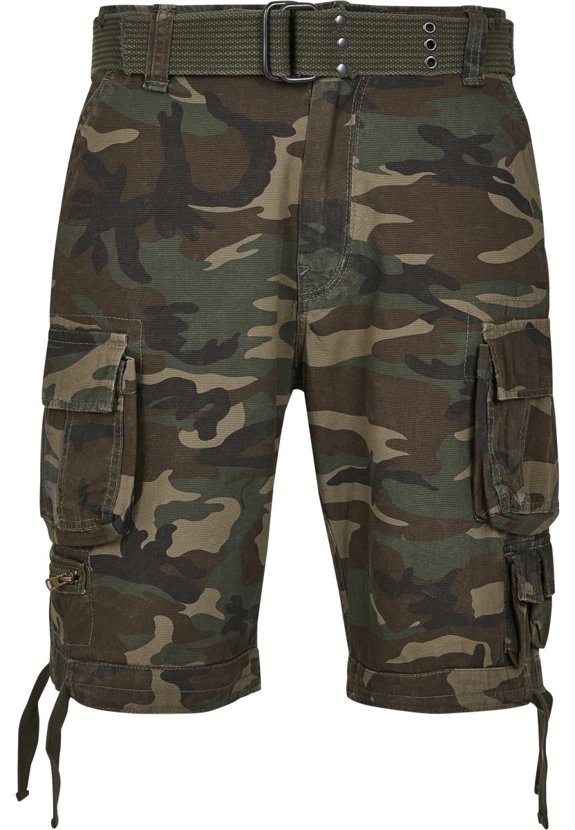 Short Cargo Homme Brandit Savage Cru - Camouflage Woodland - Taille Polycoton - Neuf Avec étiquettes