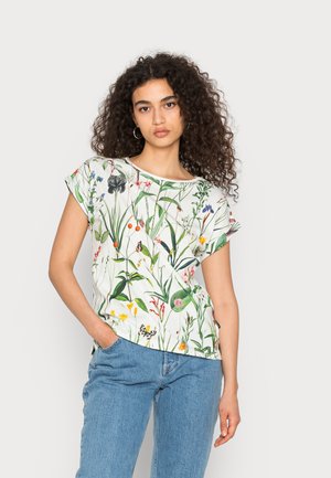 VISBY FLOWER FIELD - Print T-shirt - off white