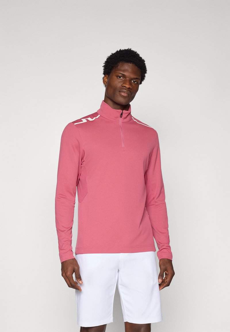 J.LINDEBERG Sports - LEON QUARTER ZIP MID LAYER - Long sleeved top - rose wine, Enlarge