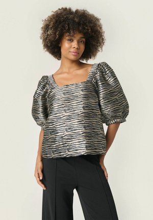 SLELOWEN SONNIA - Apdrukāts T-krekls - zebra jacquard