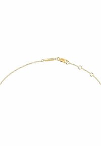 Guldtonad kedjearmband med länkdesign, utrustad med en kräftklämma och en liten tagg graverad med "ESPRIT." Slät textur och lättviktig.