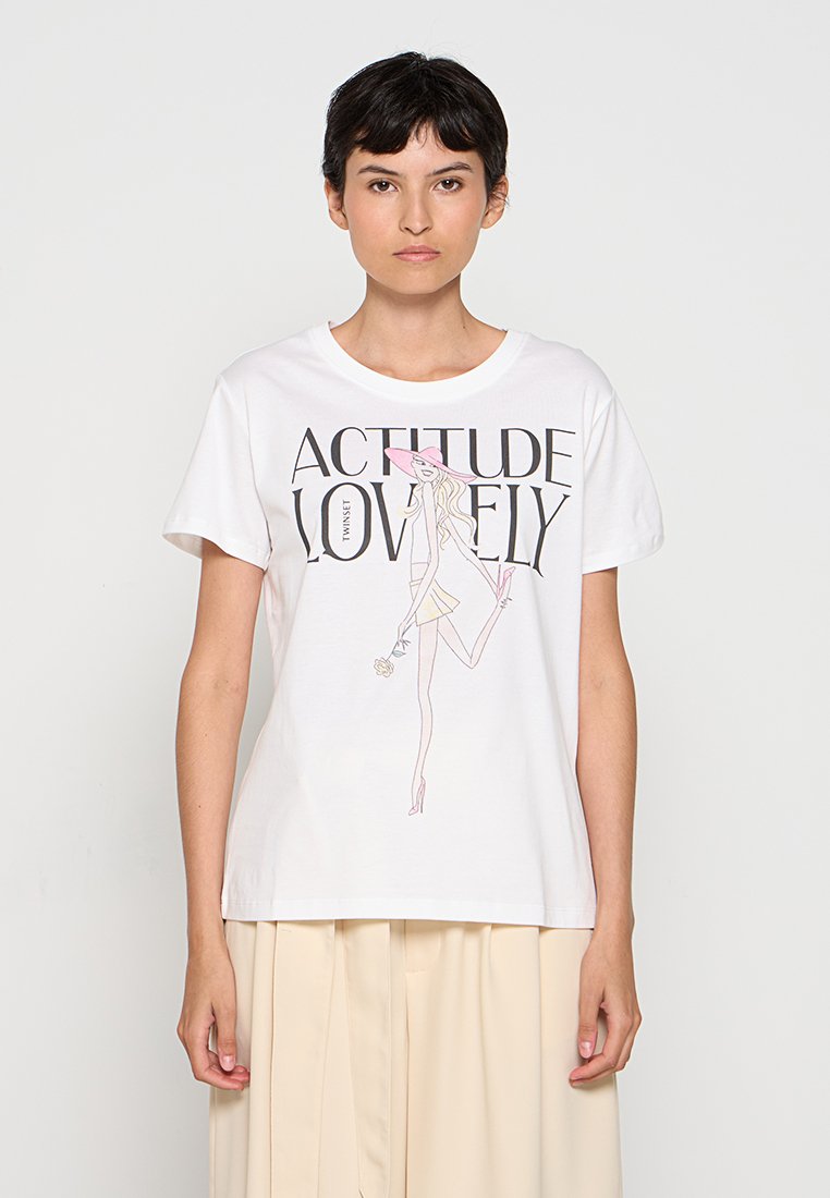 TWINSET T-shirt print wit TWINSET T-shirt print wit
