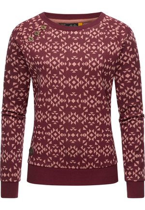 Ragwear RUNDHALS DARRIA AZTEC - Sweatshirt - wine red