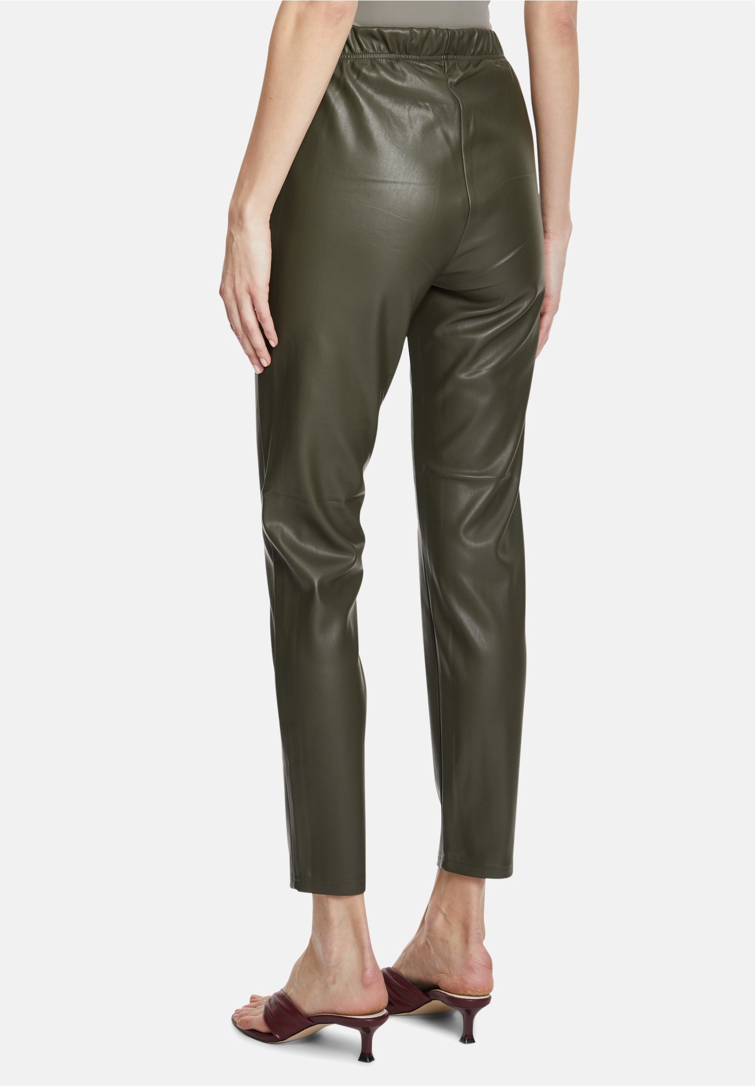 Betty Barclay Leather trousers - Green 