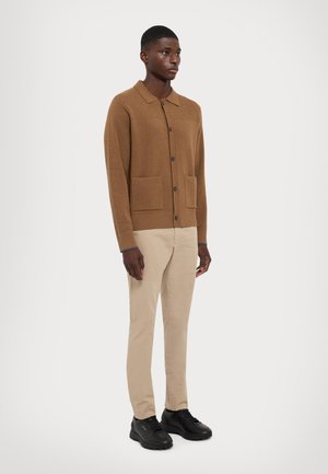 PS Paul Smith MENS KNITTED JACKET - Vesta na kopčanje - brown