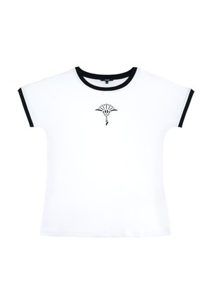 T-shirt med print - open white