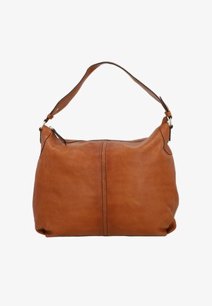 Pruun nahast õlavarre kott, millel on sile tekstuur, ümar kuju ja lukuga ülemine sulgemine. Omab ühte reguleeritavat rihma ja minimaalset õmblust.