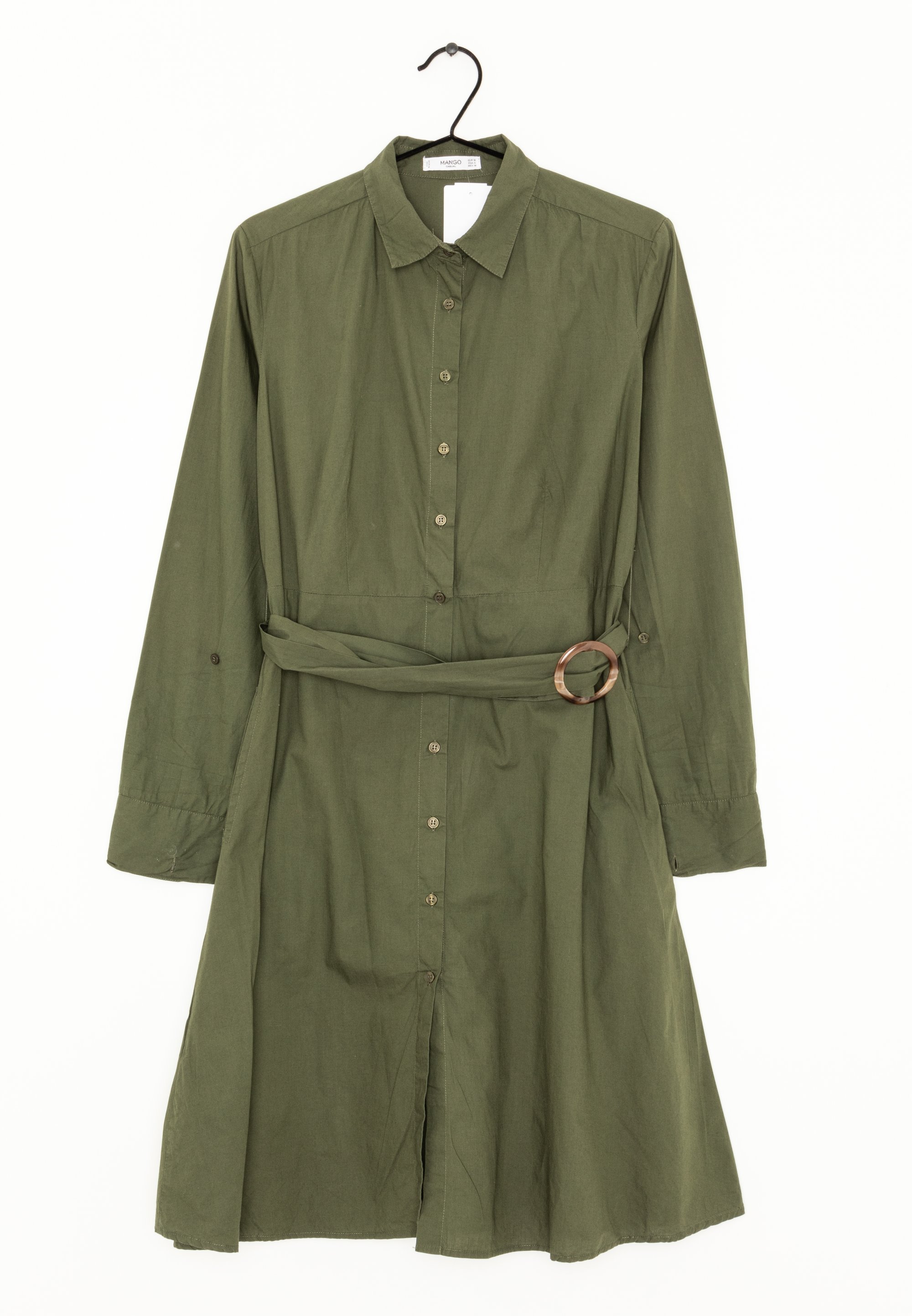 Mango Shirt dress - green - (Pre-owned) - Zalando.ie