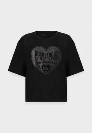 Zadig & Voltaire, TAIDA HEART STRASS - T-shirts print - black