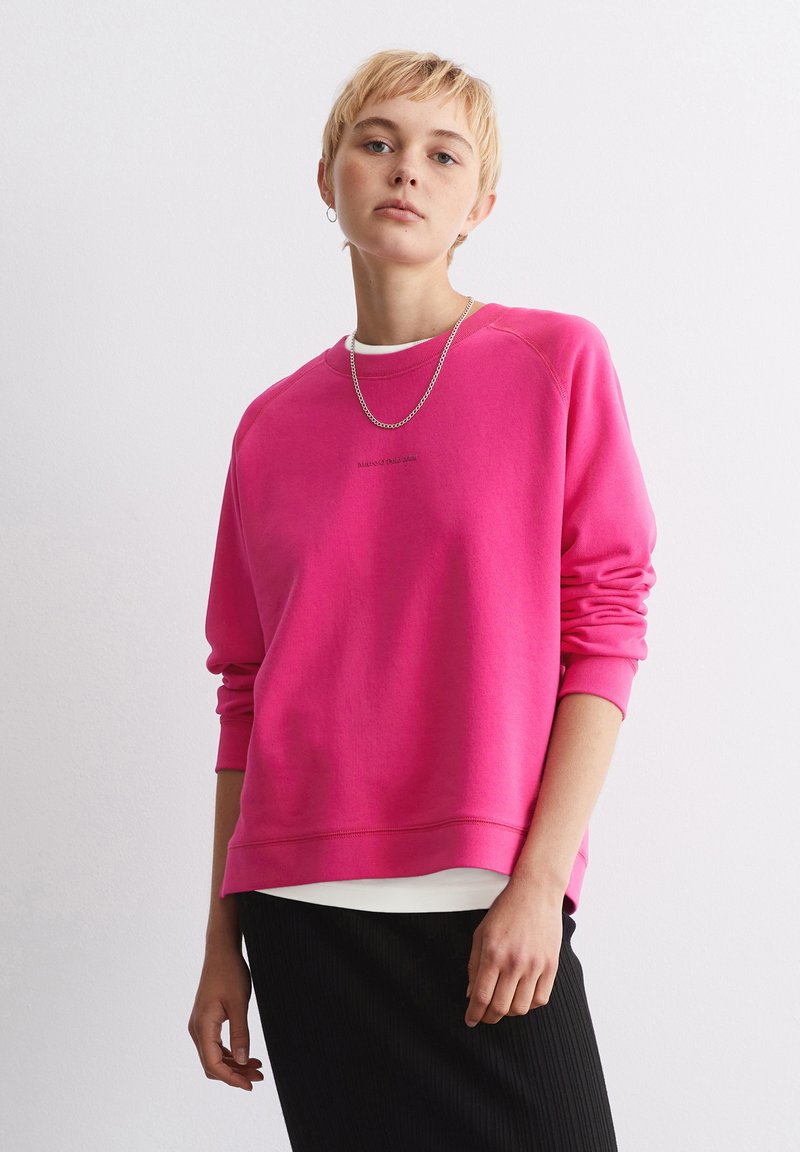 Marc O'Polo DENIM RAGLAN SLEEVES - Sweatshirt - fresh fuchsia
