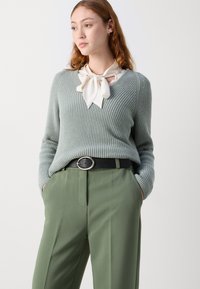 Marc O'Polo LONGSLEEVE V NECK - Πουλόβερ - faded mint