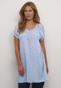 Kaffe - AMBER - Tunic - blue white graphic Thumbnail Image 1