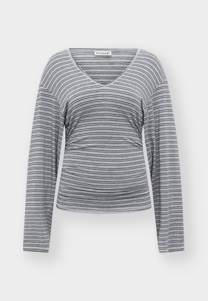 Weekday, SUSIE - Camiseta de manga larga - grey melange/black