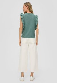 s.Oliver MIT RAFFUNG - T-Shirt basic - petrol