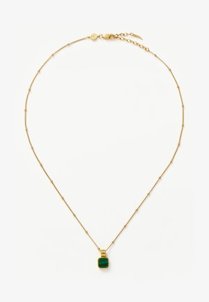 Missoma LUCY WILLIAMS SQUARE MALACHITE NECKLACE - Verižica - gold-coloured