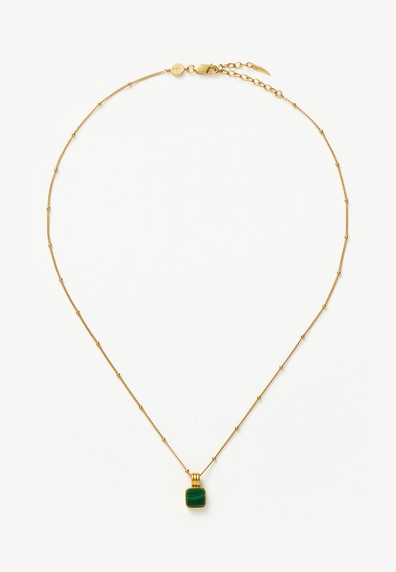 Missoma LUCY WILLIAMS SQUARE MALACHITE NECKLACE - Kaelakee - gold-coloured