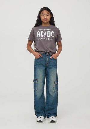 Terranova WIDE LEG - Jeans a sigaretta - blu denim medio