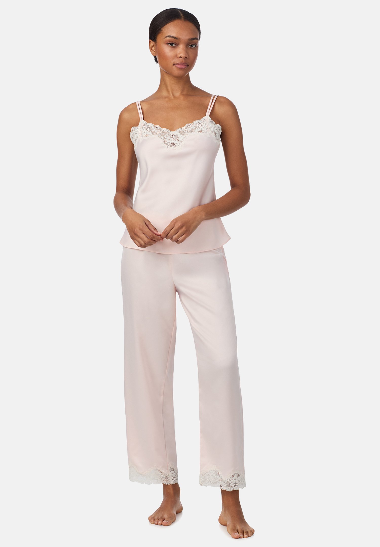 Camicia Da Notte Donna Babydoll In Pizzo – Scollo A V E Spalline Regolabili – Pigiama Sexy In Seta