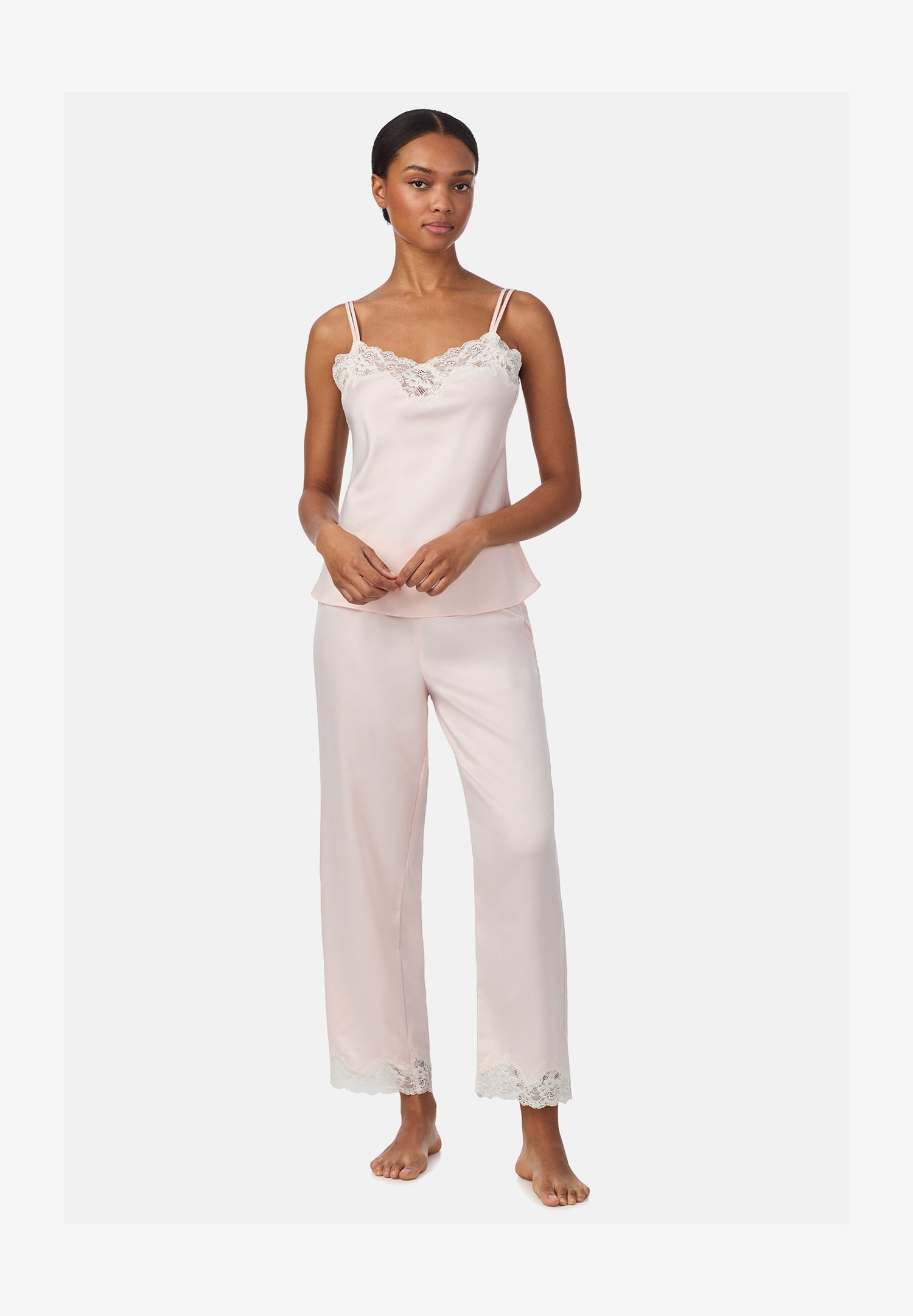 Camicia Da Notte Donna Babydoll In Pizzo – Scollo A V E Spalline Regolabili – Pigiama Sexy In Seta