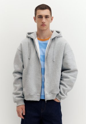 PULL&BEAR, ZIP-UP - HOODIE - Sweat zippé - grey marl