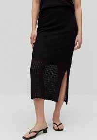 STOCKH LM Studio VIENNA KNITTED - A-linjainen hame - black