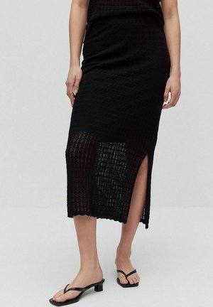 VIENNA KNITTED - A-linjainen hame - black
