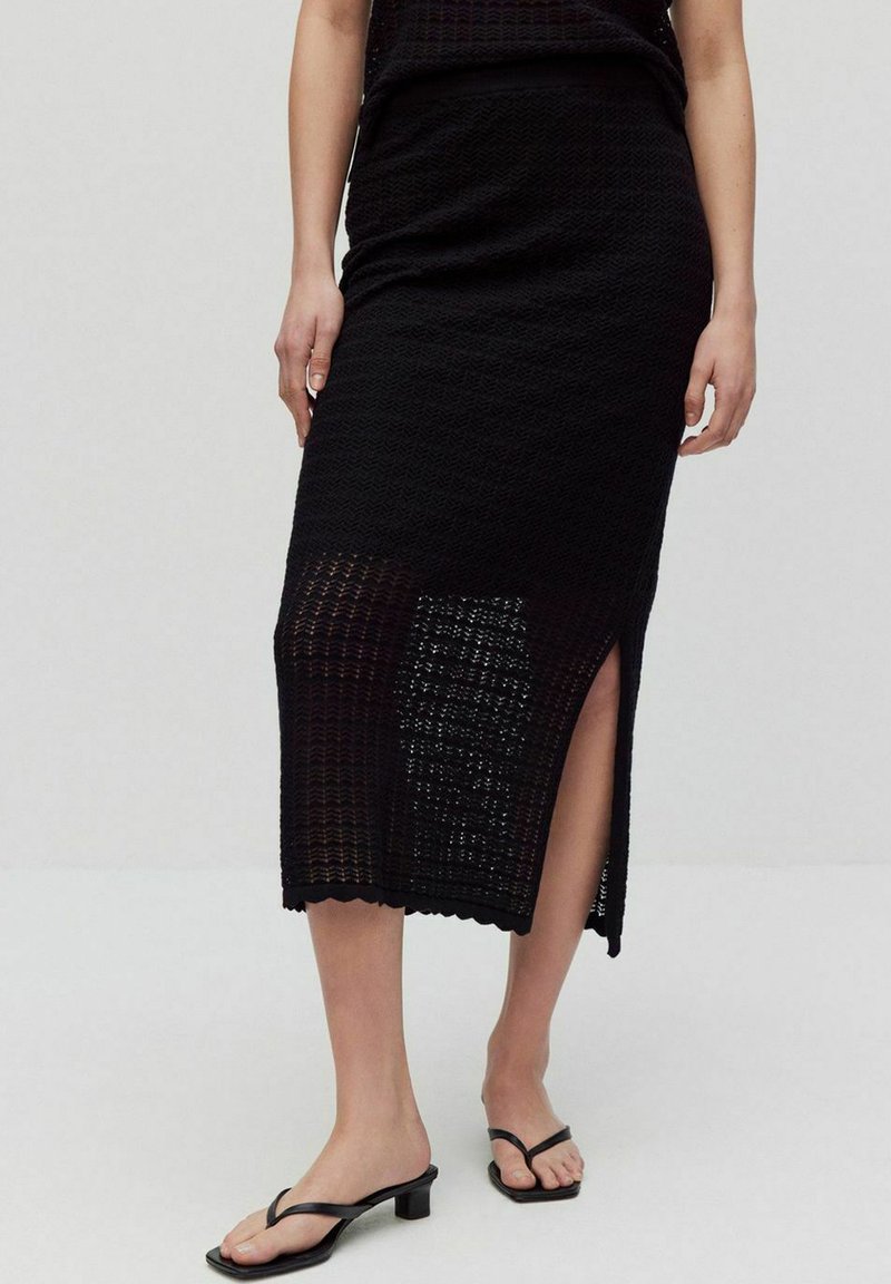 STOCKH LM Studio VIENNA KNITTED - A-linjainen hame - black