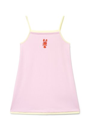 CON RICAMO - Vestito di maglina - rosa