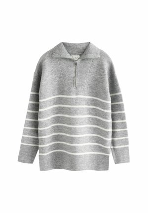 HALF ZIP - Pullover - grey stripe