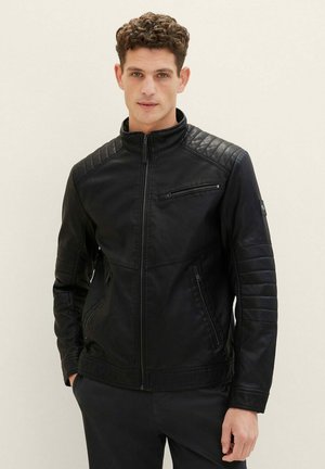 TOM TAILOR Imiteret læderjakke - black