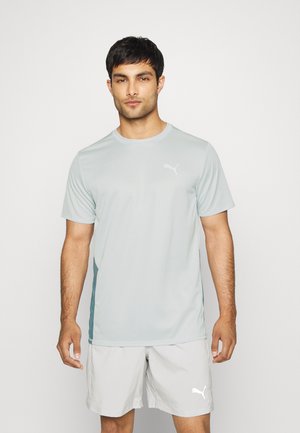 RUN FAVORITE TEE - T-Shirt sport - platinum gray/evening sky