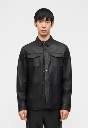 BARKER DISTRESSED SHIRT - Usnjena jakna - used brown