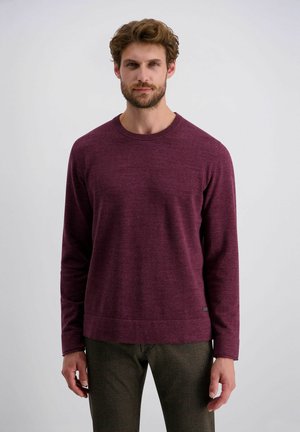 PULLOVER - Maglione - bordeaux/meliert