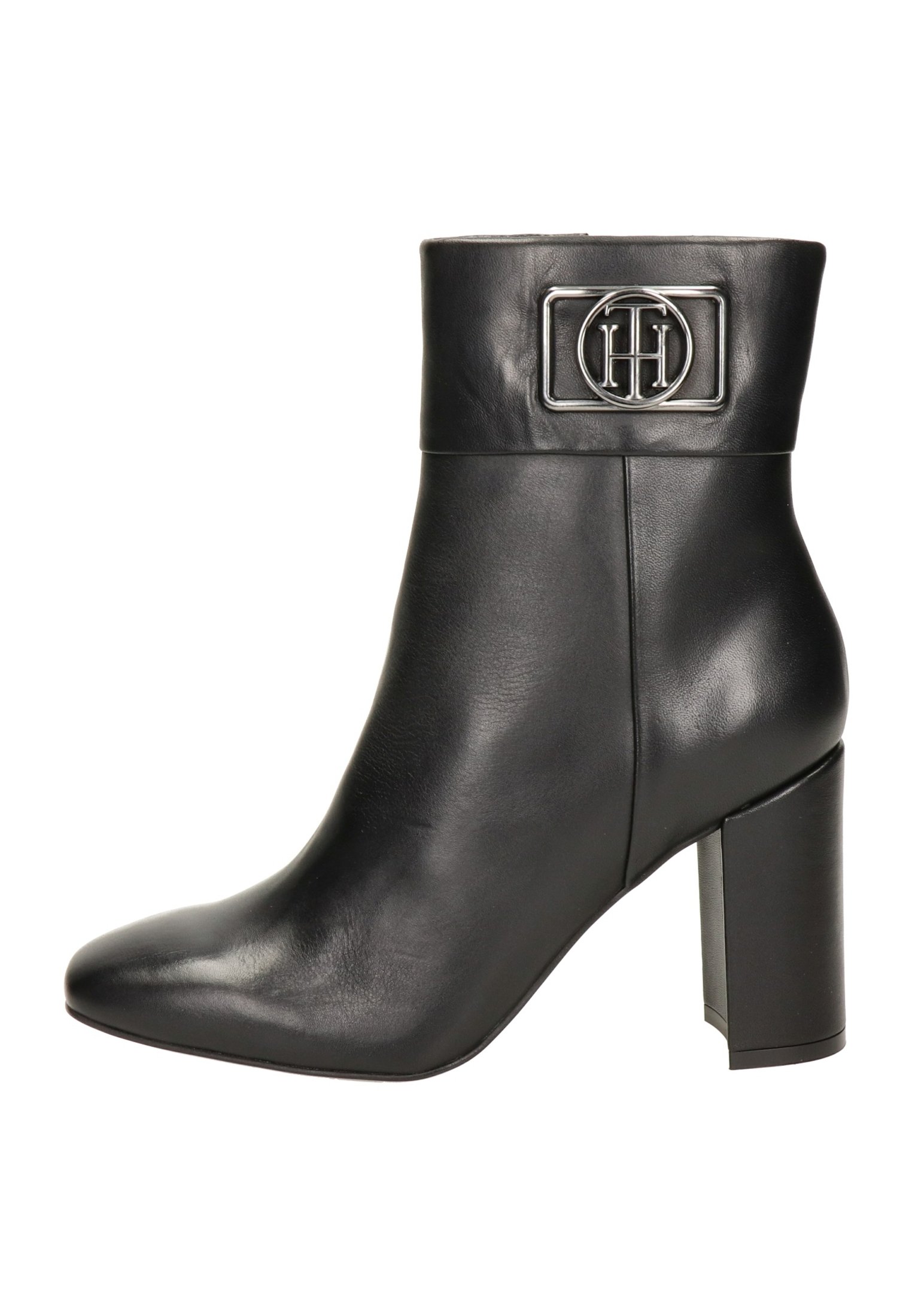 Tommy Hilfiger TOMMY HILFIGER HARDWARE SQUARE DAMES BOOT - Korte laarzen -  zwart/Zwart - Zalando.nl