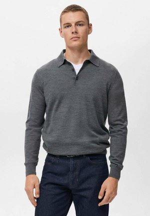Strickpullover - mottled grey