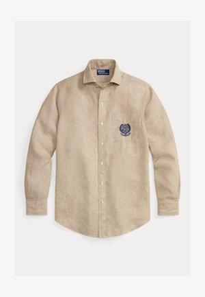 Polo Ralph Lauren, WIMBLEDON CLASSIC FIT LINEN SHIRT - Skjorter - classic khaki/white