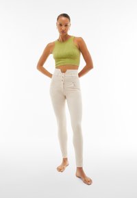 Freddy WR.UP IN NAVETTA CON VITA STILE BUSTIER. - Pantalones - crystal gray