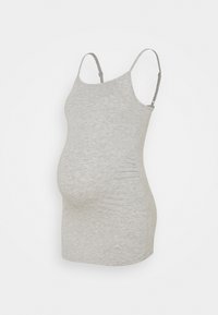 ONLY MATERNITY OLMLOVELY LIFE SINGLET MATERNITY 2 PACK  - Topp - black/light grey melange
